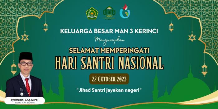 Selamat Memperingati Hari Santri Nasional 22 Oktober 2023