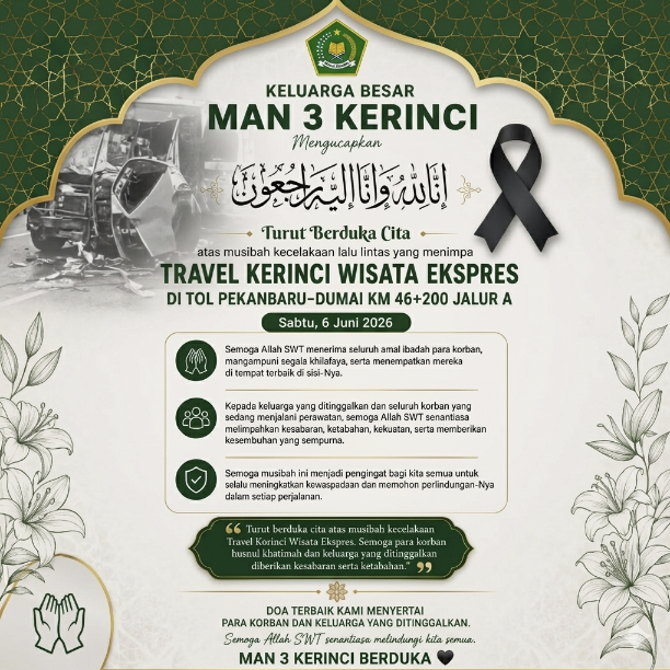 MAN 3 Kerinci Berduka atas Kecelakaan Travel Wisata