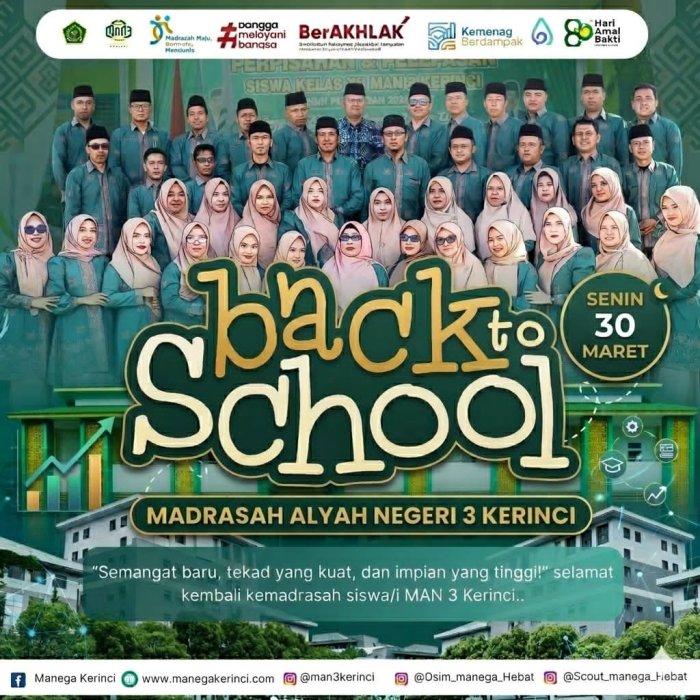 MAN 3 Kerinci Mulai Aktivitas Usai Libur Idulfitri