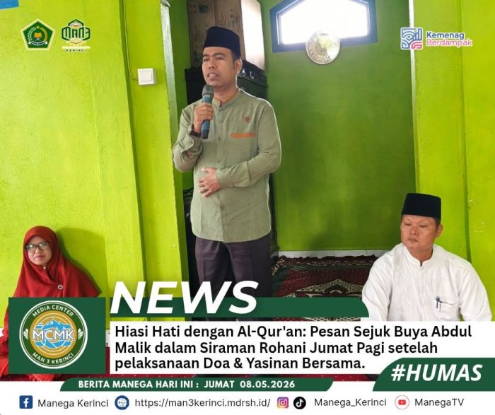 MAN 3 Kerinci Gelar Doa Bersama dan Siraman Rohani