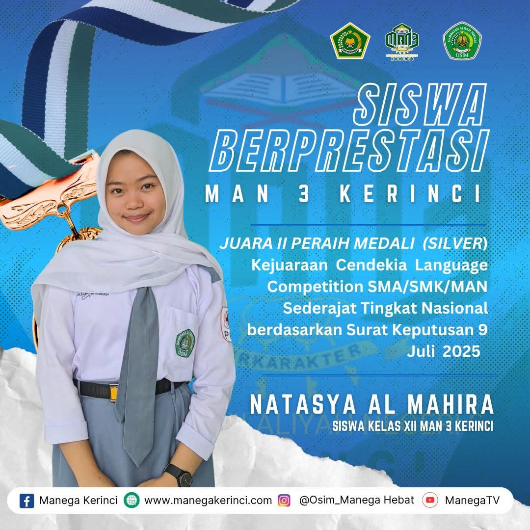 Natasya Almahira, Bintang Siswa MAN 3 Kerinci, Juarai Kompetisi Nasional 2025