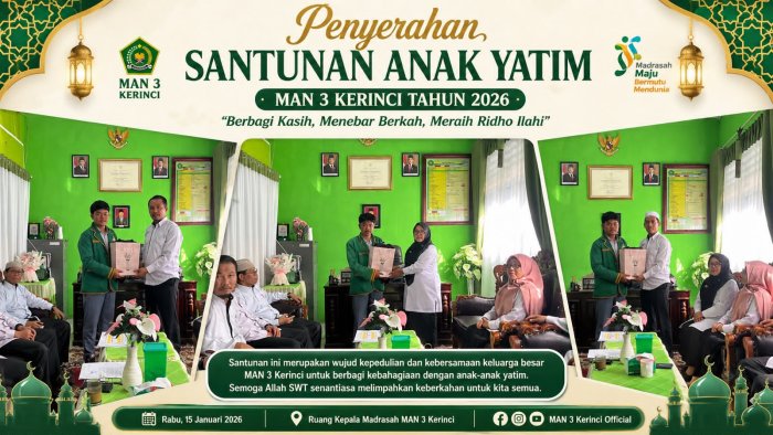 MAN 3 Kerinci Salurkan Santunan untuk Anak Yatim MAN 3 Kerinci Salurkan Santunan untuk Anak Yatim