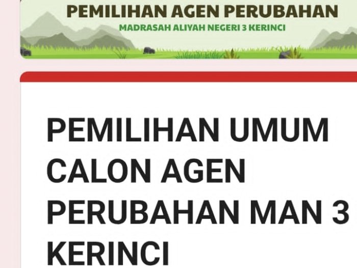 MAN 3 Kerinci Pilih Agen Perubahan Secara Digital