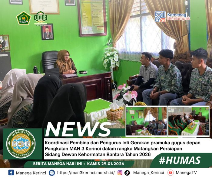 Pengurus Pramuka MAN 3 Kerinci Matangkan Persiapan Sidang Bantara