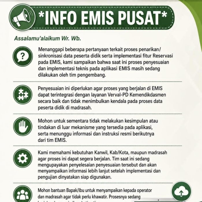 Pengembangan Sistem EMIS GTK Masih Berlanjut