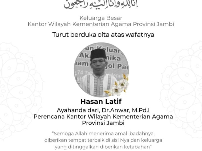 MAN 3 Kerinci Sampaikan Duka atas Wafatnya Ayah Dr Anwar