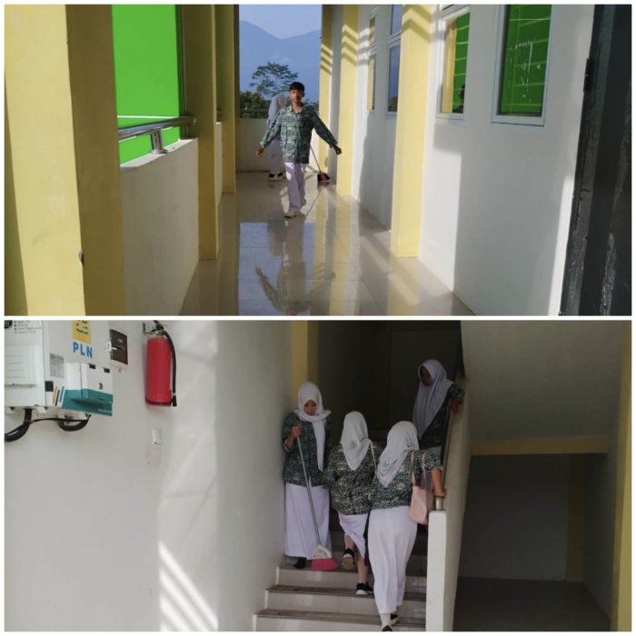Siswa MAN 3 kerinxinlaksanakan piket gedung SBSN Siswa MAN 3 kerinxinlaksanakan piket gedung SBSN