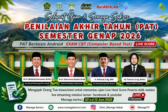 MAN 3 Kerinci Terapkan Ujian Akhir Berbasis Android 2026 MAN 3 Kerinci Terapkan Ujian Akhir Berbasis Android 2026