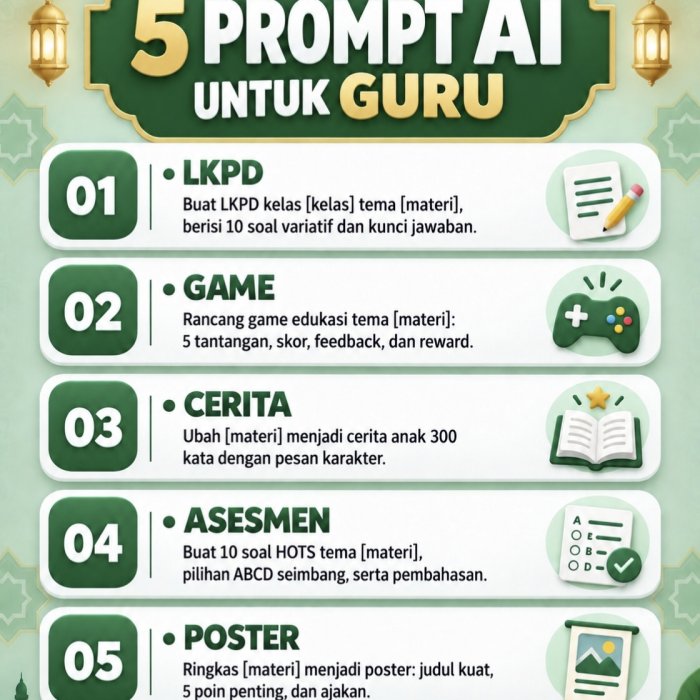 Dukung Efisiensi Pembelajaran Digital, Guru MAN 3 Kerinci Manfaatkan Panduan 5 Prompt AI Untuk Guru Dukung Efisiensi Pembelajaran Digital, Guru MAN 3 Kerinci Manfaatkan Panduan 5 Prompt AI Untuk Guru
