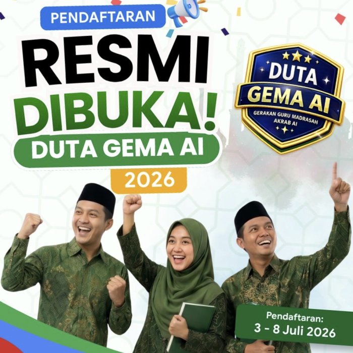 Pendaftaran Duta GEMA AI 2026 Resmi Dibuka