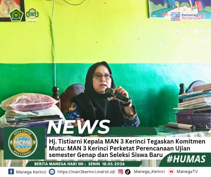 Rapat Persiapan Ujian Semester Genap MAN 3 Kerinci Rapat Persiapan Ujian Semester Genap MAN 3 Kerinci