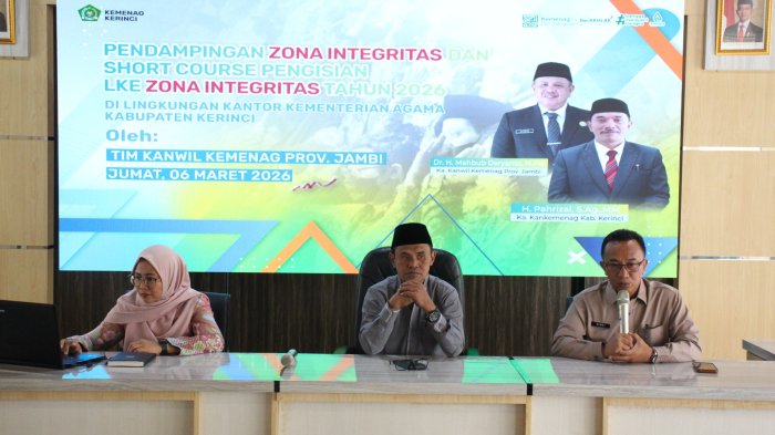Kasubag TU Kemenag Kerinci Tekankan Akuntabilitas Zona Integritas