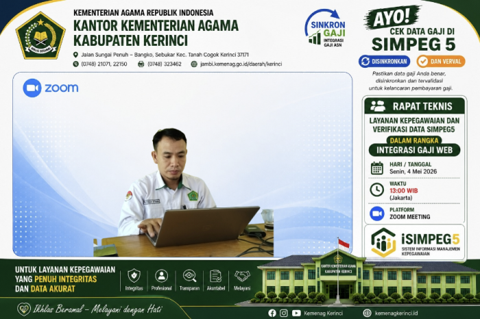 Kemenag Kerinci Bahas Integrasi Gaji ASN di SIMPEG 5