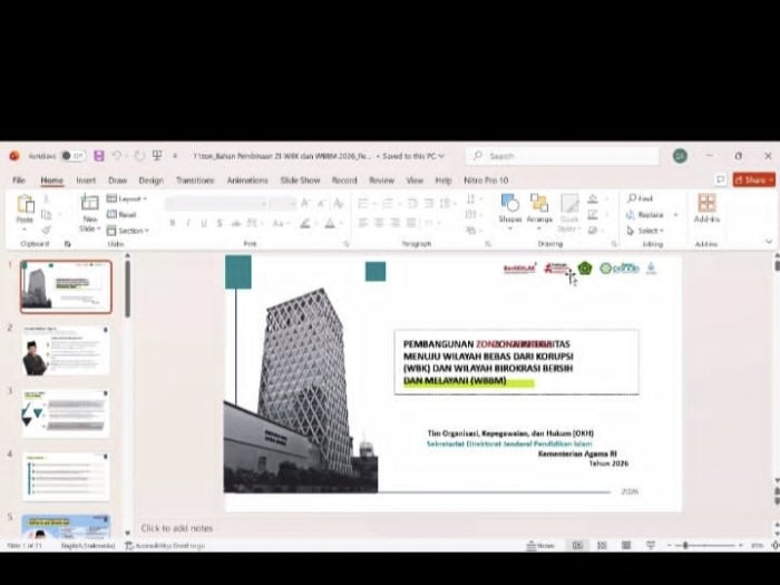 MAN 3 Kerinci Ikuti Short Course Zona Integritas Virtual