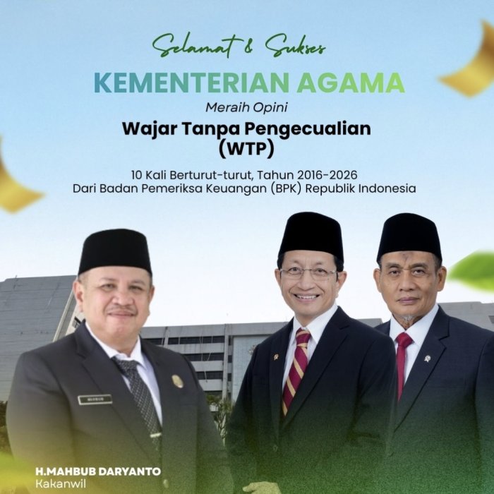 MAN 3 Kerinci Dukung Kemenag Raih WTP Sepuluh Kali Beruntun