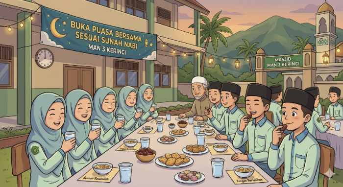 Siswa MAN 3 Kerinci Terapkan Adab Berbuka Puasa